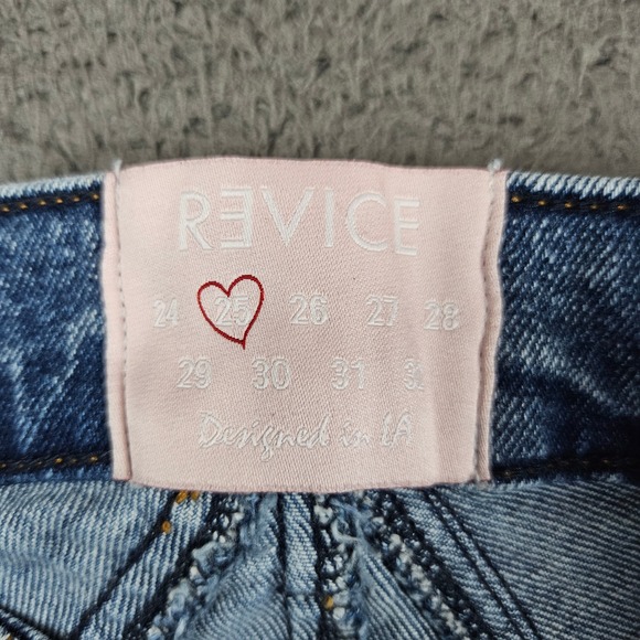 Revice Denim Jeans Women's‎ Size 25 Star Embellished Light Wash High Rise - Picture 5 of 9